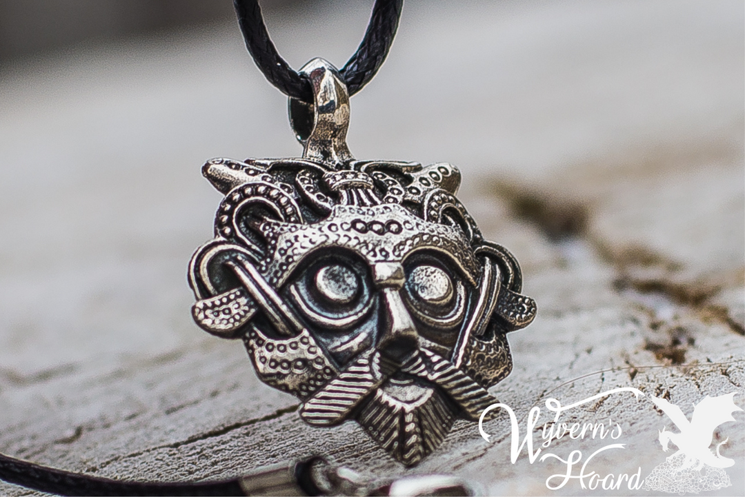 Ancient Gnezdovo Mask Amulet Necklace