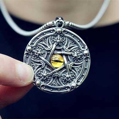 All-Seeing Eye Pentagram Necklace - Wyvern's Hoard