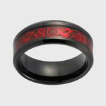 Red Celtic Dragon Rings