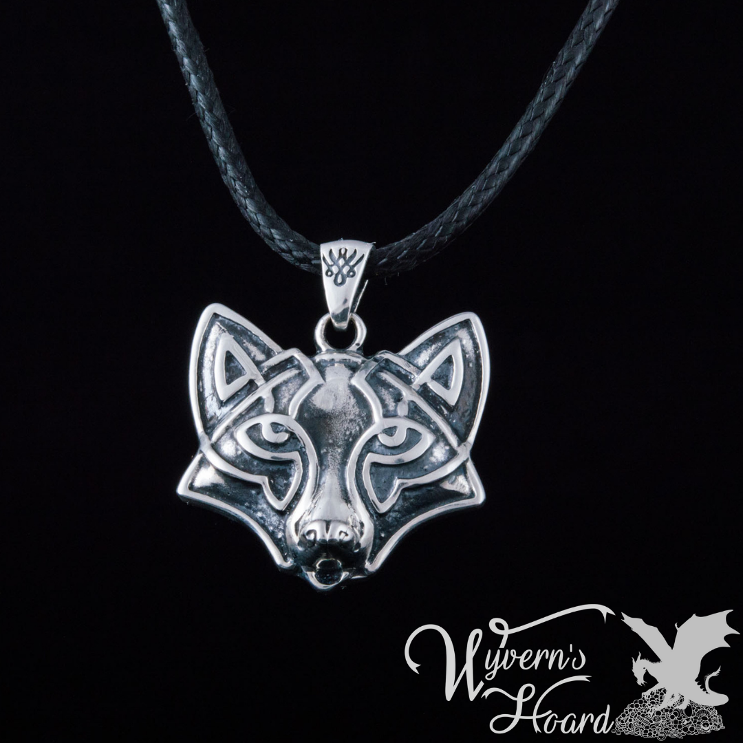 Celtic Fox Sterling Silver Necklace