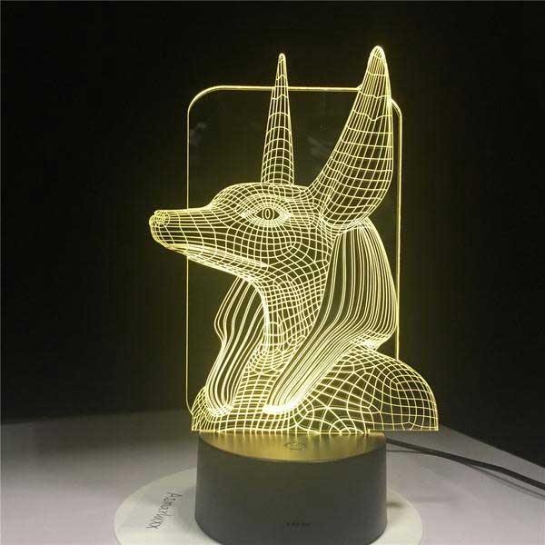 Anubis 3D Hologram Lamp - Wyvern's Hoard