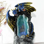 Crystal Cavern Dragon LED Backflow Incense Burner Nightlight - Wyvern's Hoard