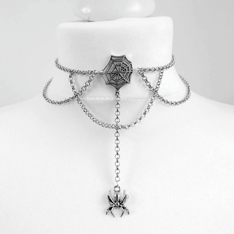 Gothic Spider Choker Necklace