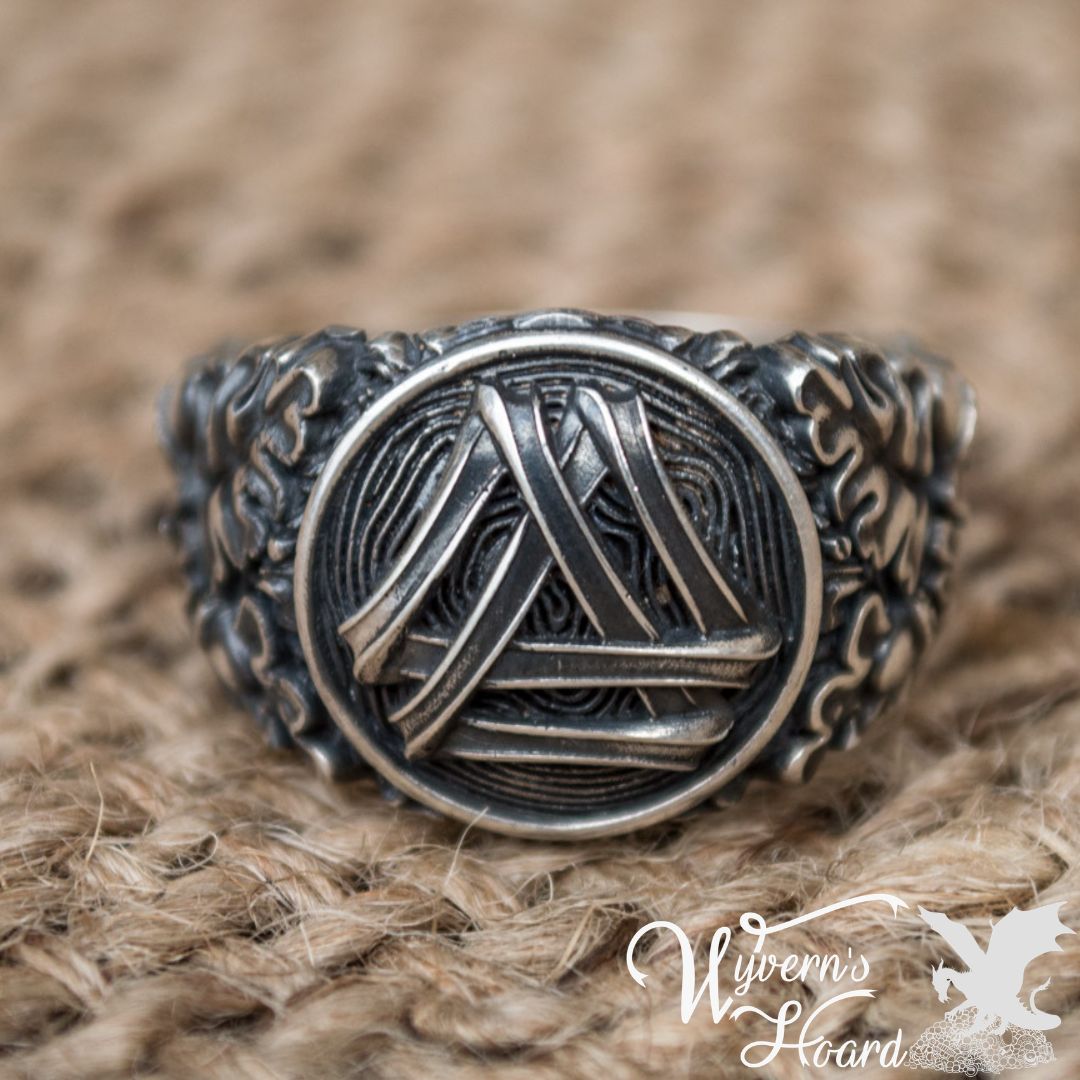 Mighty Valknut Sterling Silver Ring
