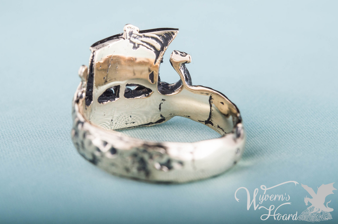Viking Drakar Longship Ring - Wyvern's Hoard