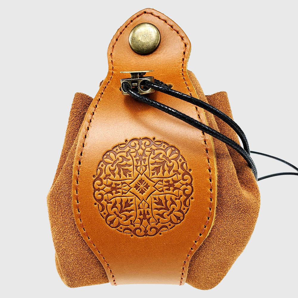 Handmade Leather Celtic Dice Bag & Tray