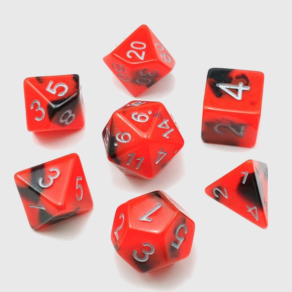 Fire & Ice Glow In The Dark Dice - Wyvern's Hoard
