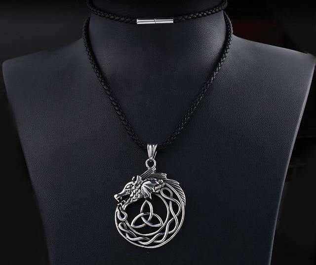 Dragon Ouroboros Triquetra Necklace - Wyvern's Hoard