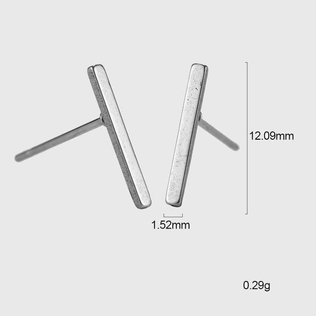 Minimalist Elder Futhark Runes Ear Studs - Wyvern's Hoard