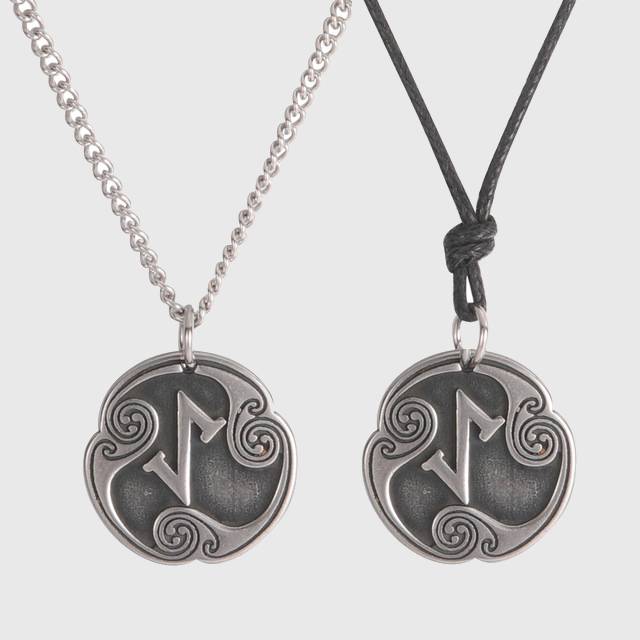 Elder Futhark Runes Medallion Necklace