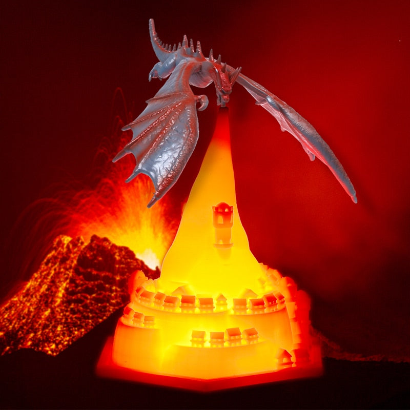 Fire & Ice Dragon Battle LED Lamps