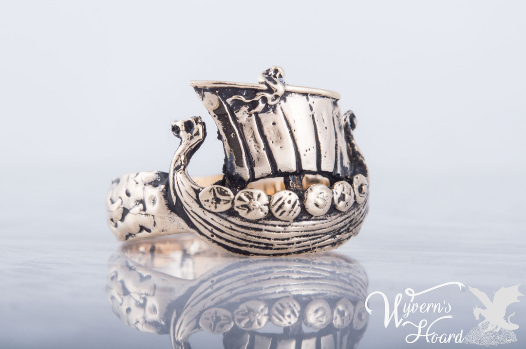 Viking Drakar Longship Ring - Wyvern's Hoard