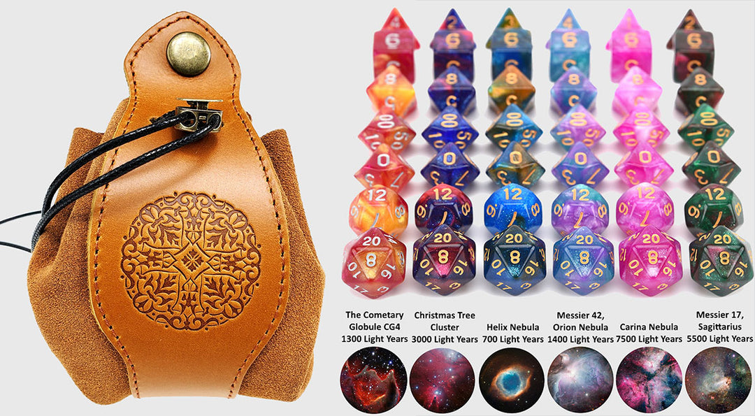 Handmade Leather Celtic Dice Bag & Tray