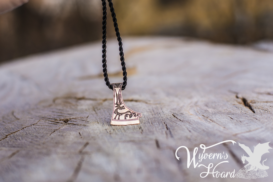 Perun's Axe with Deer Symbol Necklace