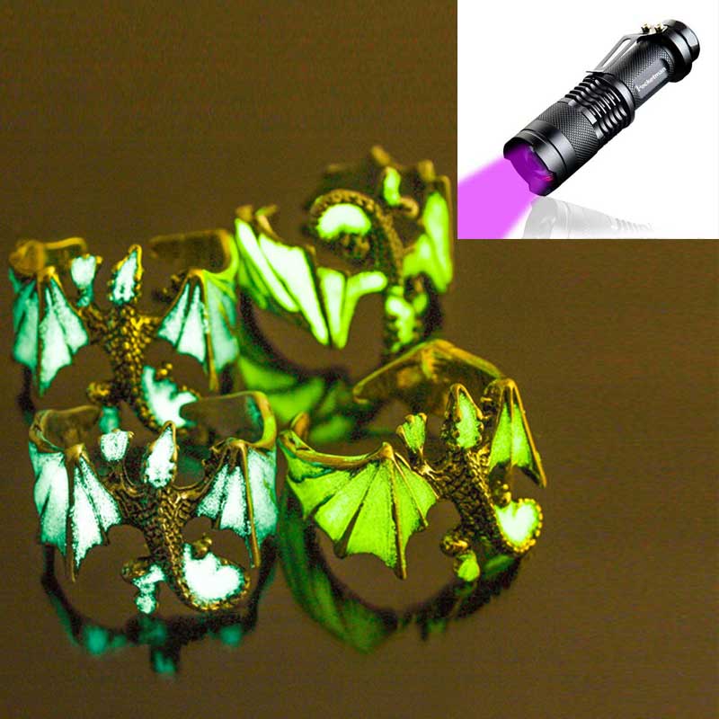 Glow In The Dark Roosting Dragon Ring