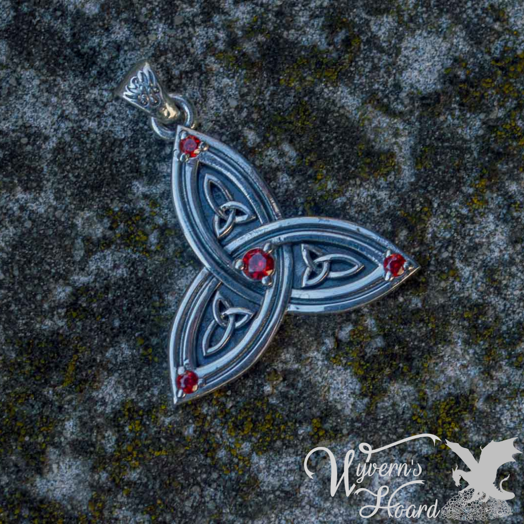 Bejeweled Triquetra Necklace