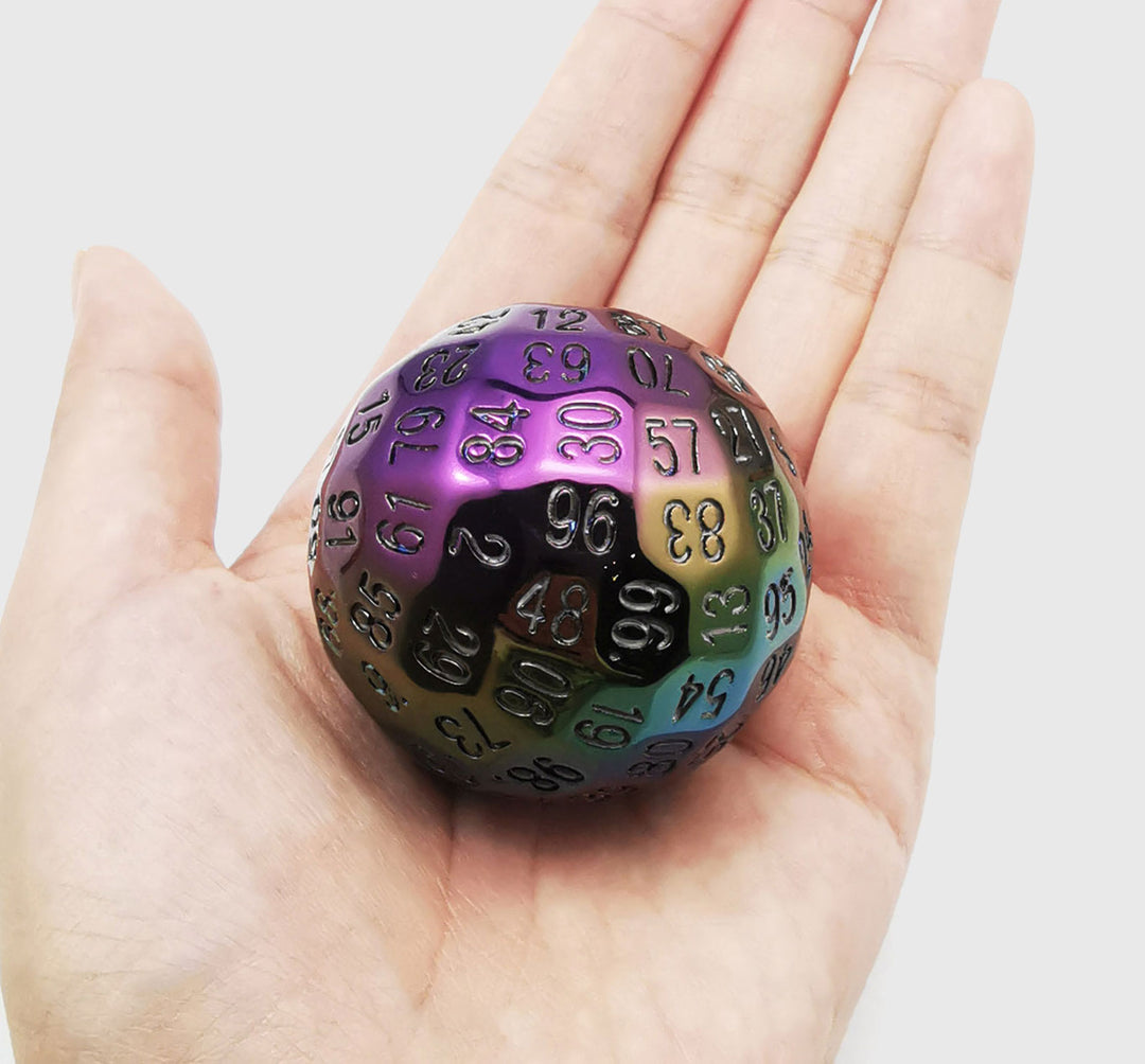 Rainbow Metal D100 Dice