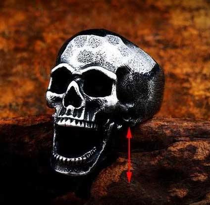 Laughing Skull Stainless Steel Ring - Wyvern's Hoard