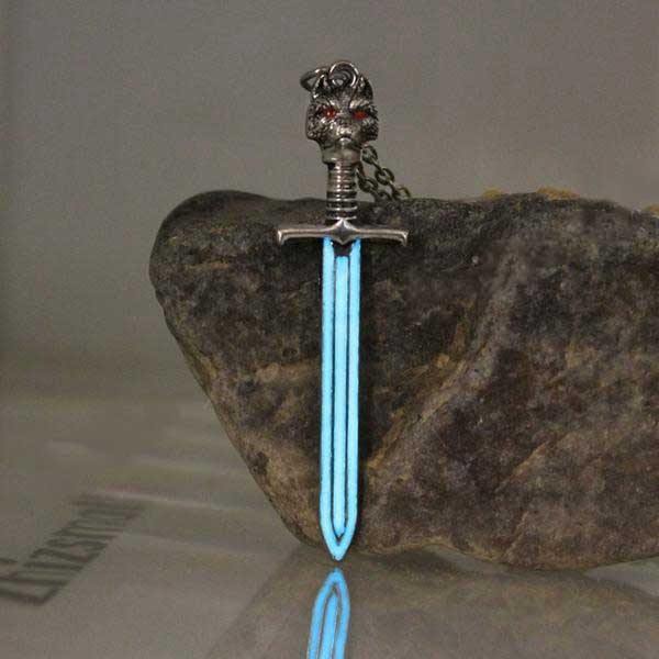 The Wolf King's Sword Glow In The Dark Necklace - Wyvern's Hoard