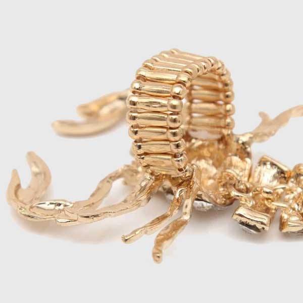 Rhinestone Scorpion Hand Bracelet - Wyvern's Hoard