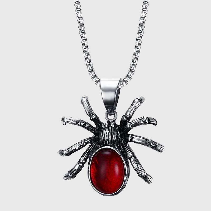 Stainless Steel Spider Necklace - Wyvern's Hoard