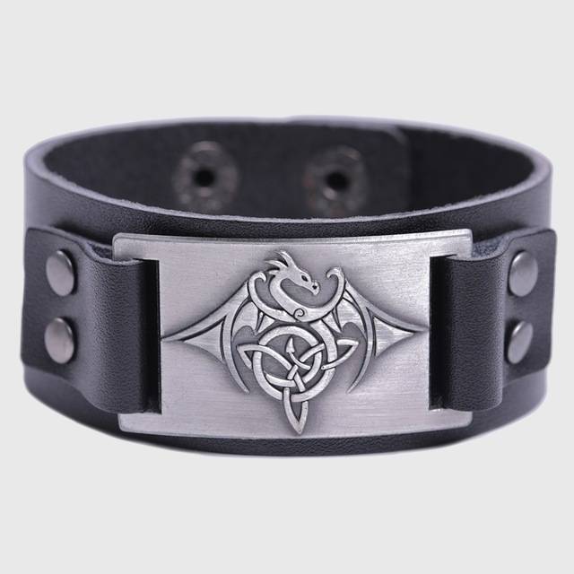 Celtic Wyvern Triquetra Bracelet