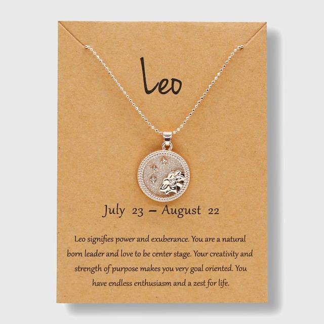 Zodiac Horoscope Rose Gold Necklace