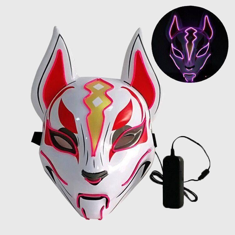 Kitsune Fox Spirit EL Mask - Wyvern's Hoard