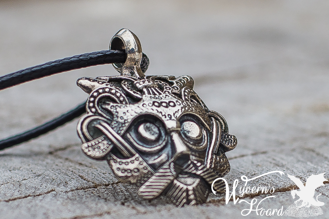 Ancient Gnezdovo Mask Amulet Necklace