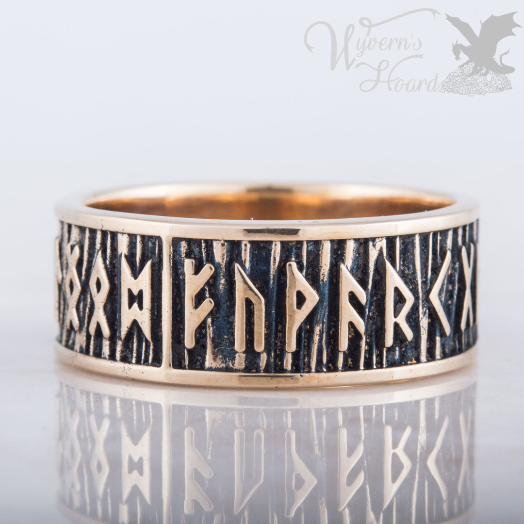 Elder Futhark Runes Ring