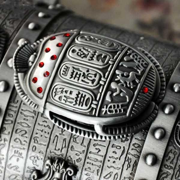 Egyptian Scarab Treasure Chest Jewelry Box - Wyvern's Hoard