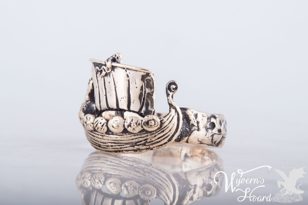 Viking Drakar Longship Ring - Wyvern's Hoard