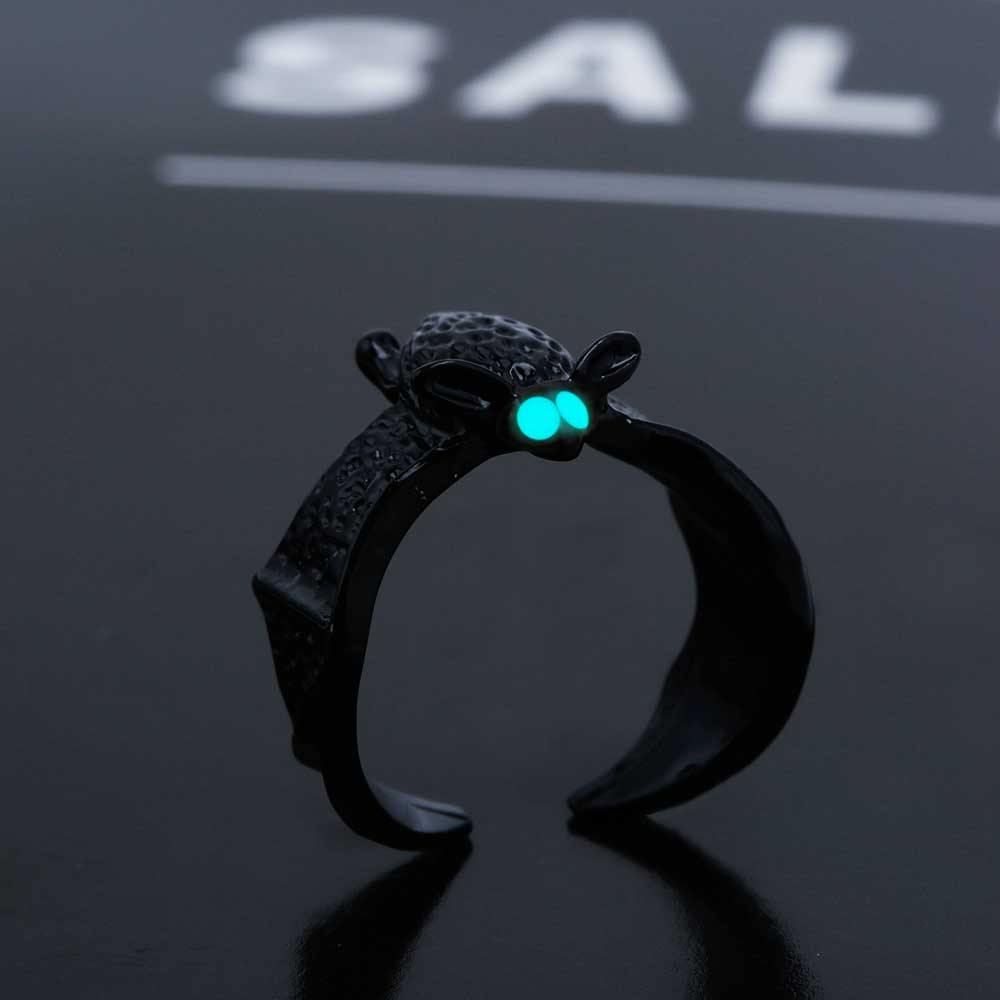 Glow in the Dark Flying Bat Ring - Wyvern's Hoard