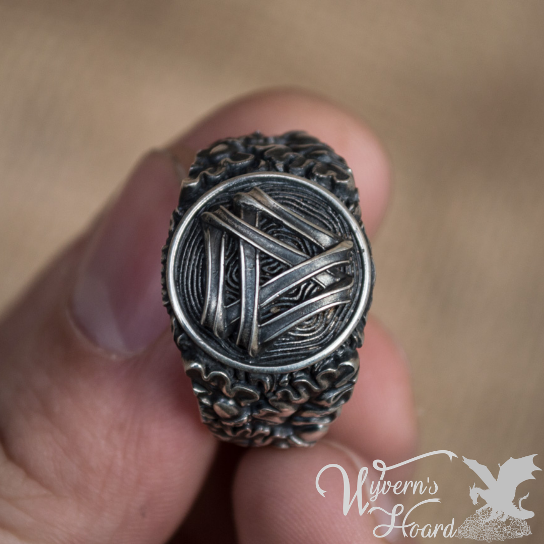 Mighty Valknut Sterling Silver Ring