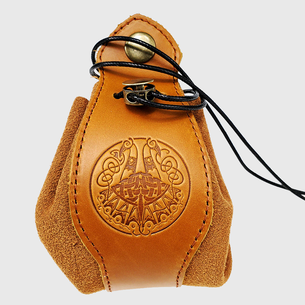Handmade Leather Celtic Dice Bag & Tray