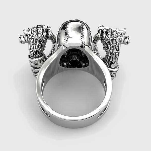 Ghost Biker Skull Ring - Wyvern's Hoard