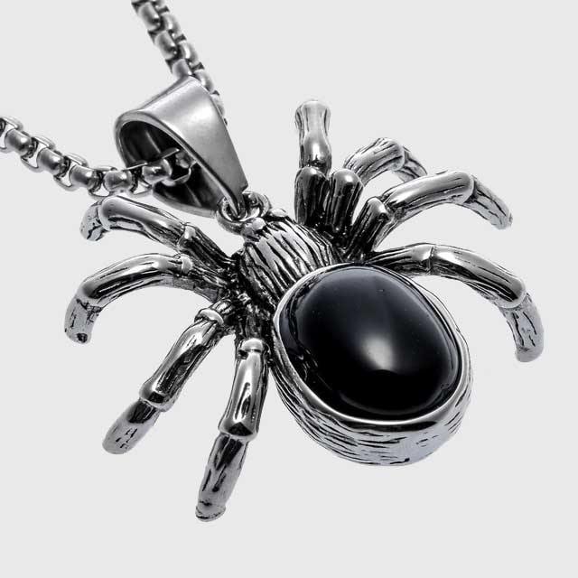 Stainless Steel Spider Necklace - Wyvern's Hoard