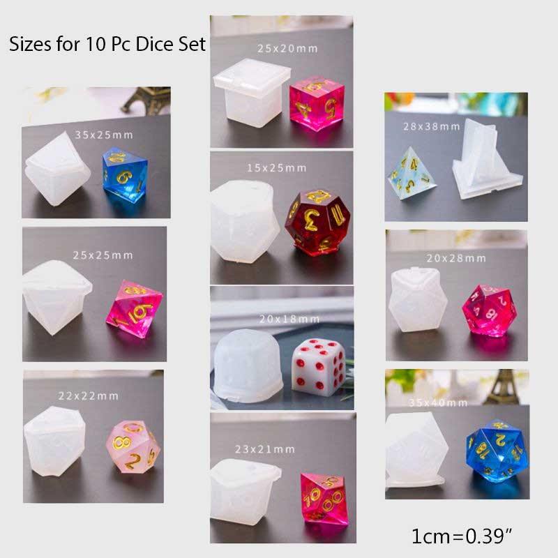 Polyhedral Dice Set Molds - Wyvern's Hoard