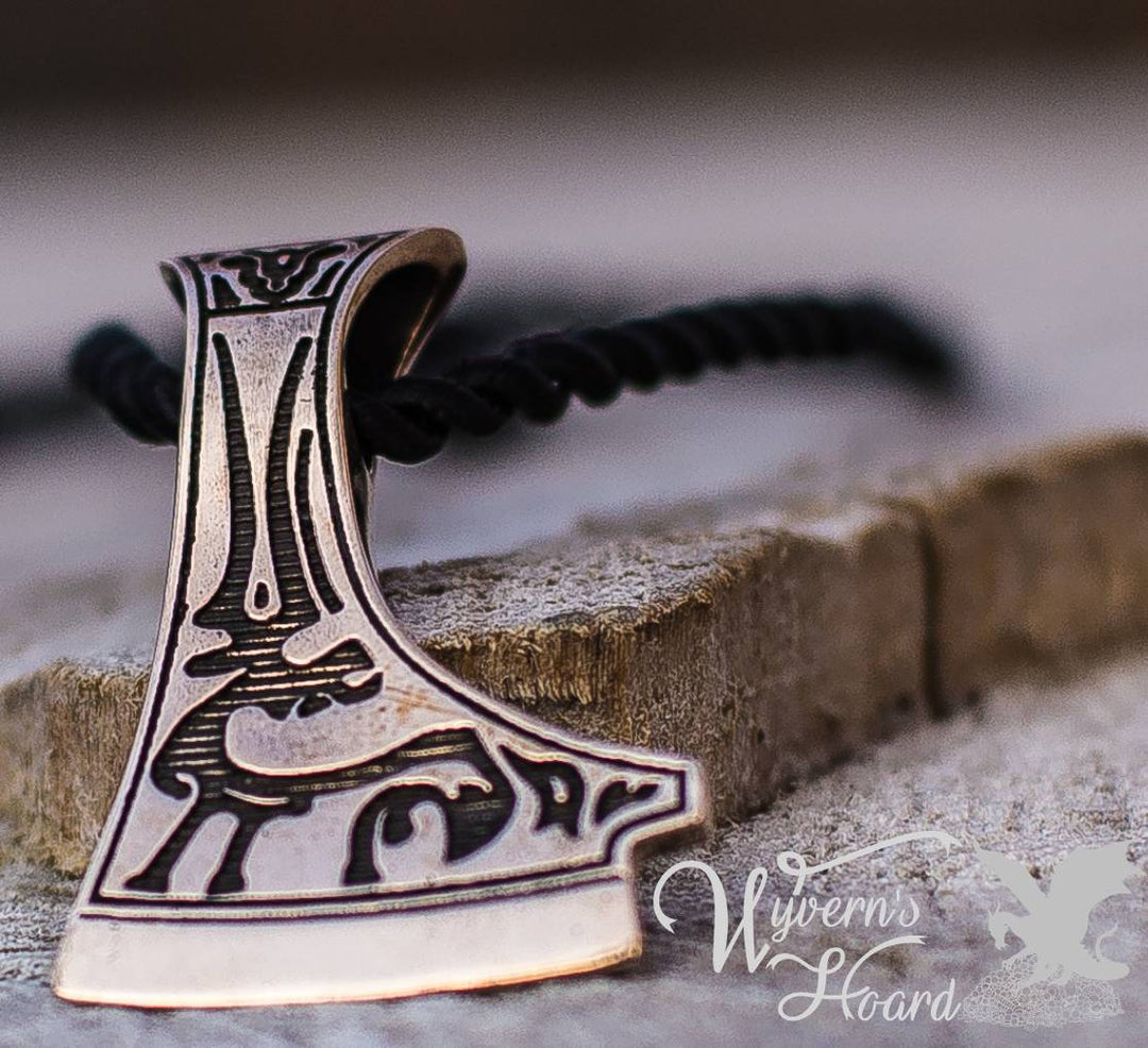 Perun's Axe with Deer Symbol Necklace