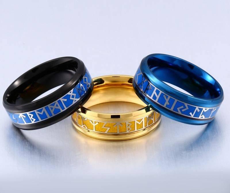 Elder Furthark Runes Rings - Wyvern's Hoard