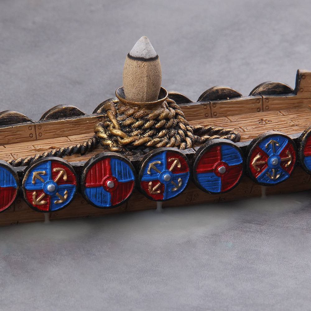 Viking Drakar Longship Backflow Incense Holder