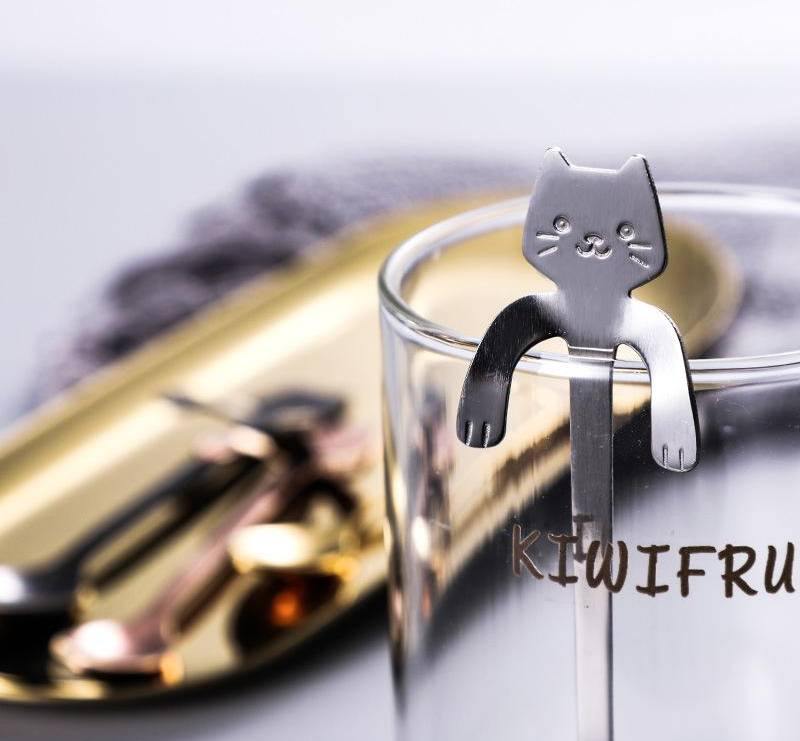 Relaxing Kitty Teaspoons (4 Pieces) - Wyvern's Hoard