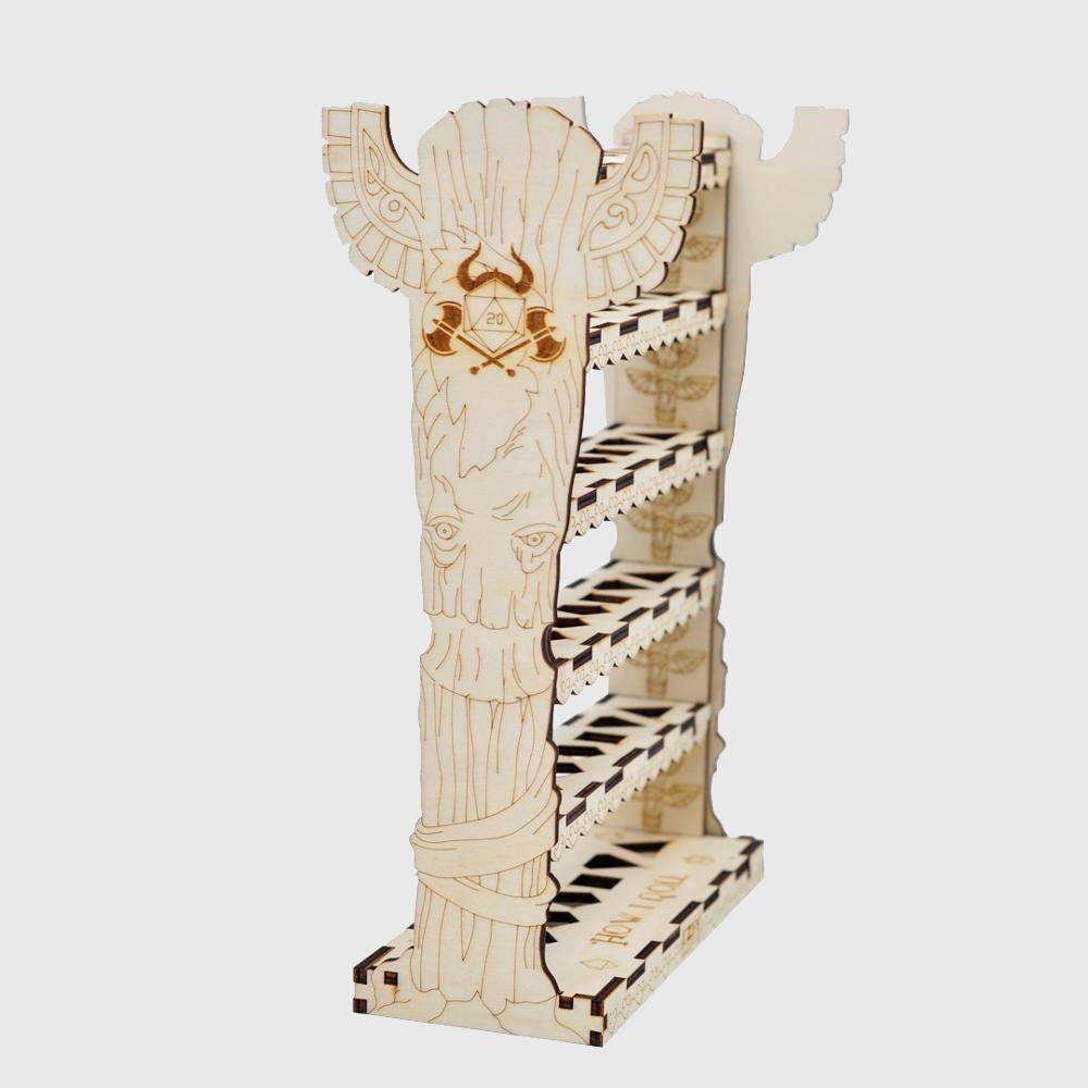 Wooden Polyhedral Dice Stand - Wyvern's Hoard