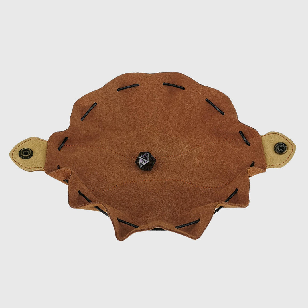 Handmade Leather Celtic Dice Bag & Tray - Wyvern's Hoard