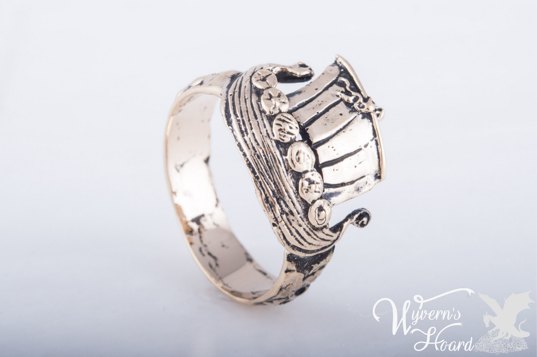 Viking Drakar Longship Ring - Wyvern's Hoard