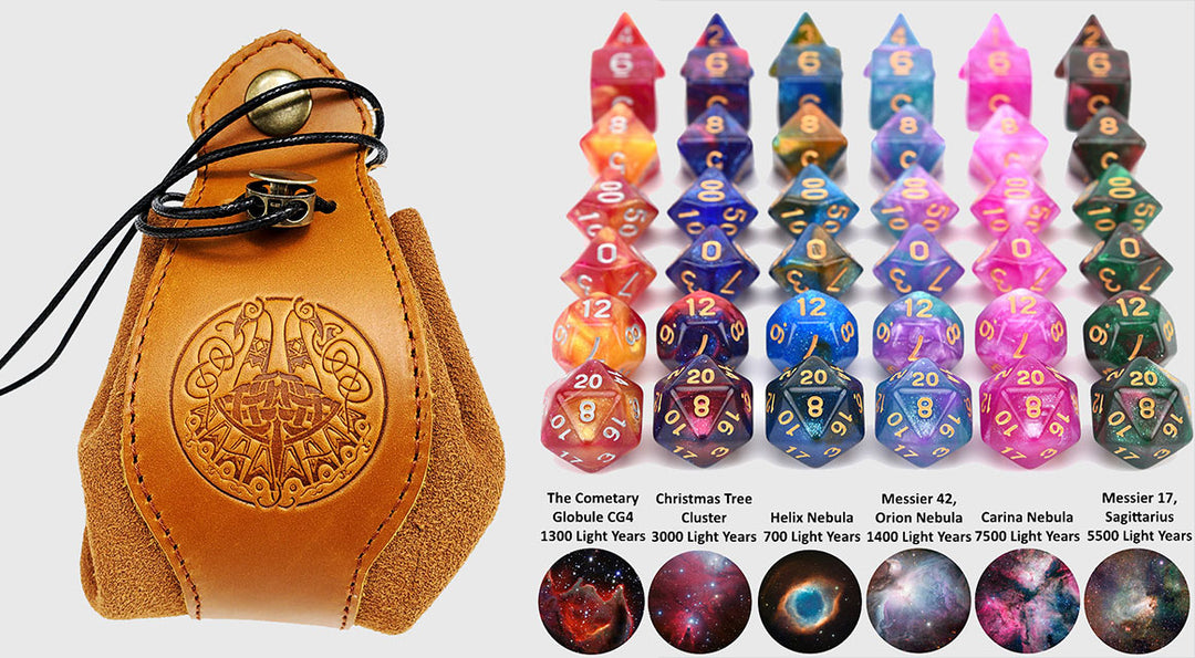 Handmade Leather Celtic Dice Bag & Tray