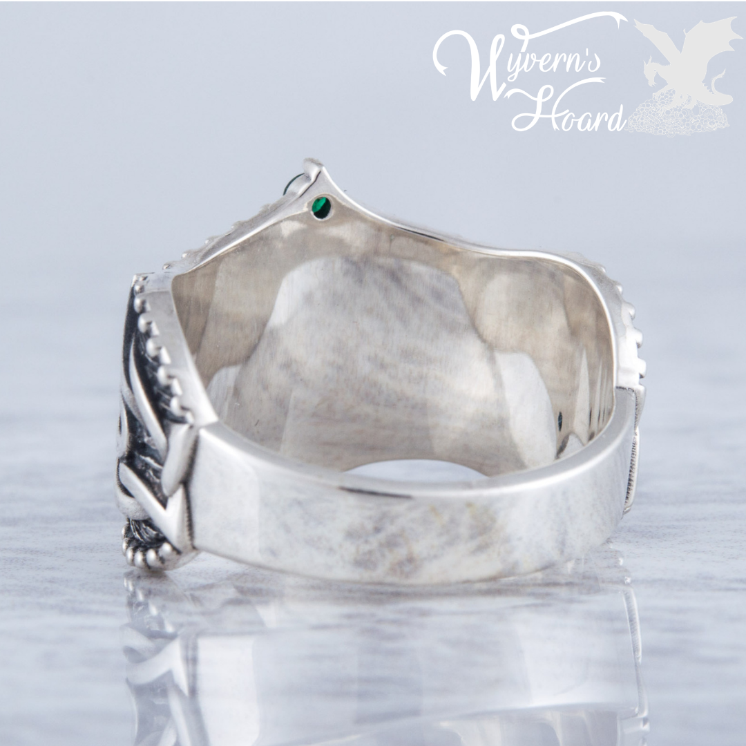 Bejeweled Yggdrasil Sterling Silver Ring