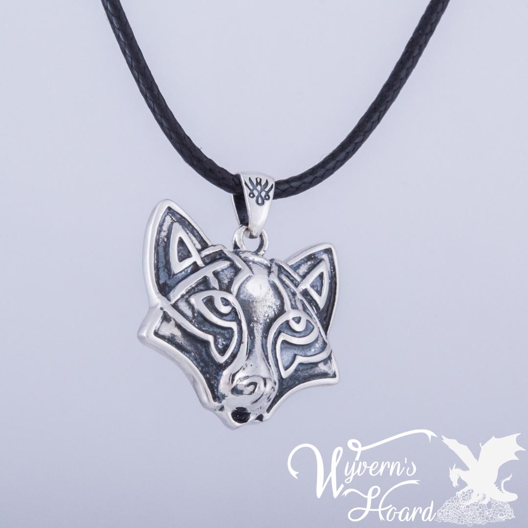 Celtic Fox Sterling Silver Necklace