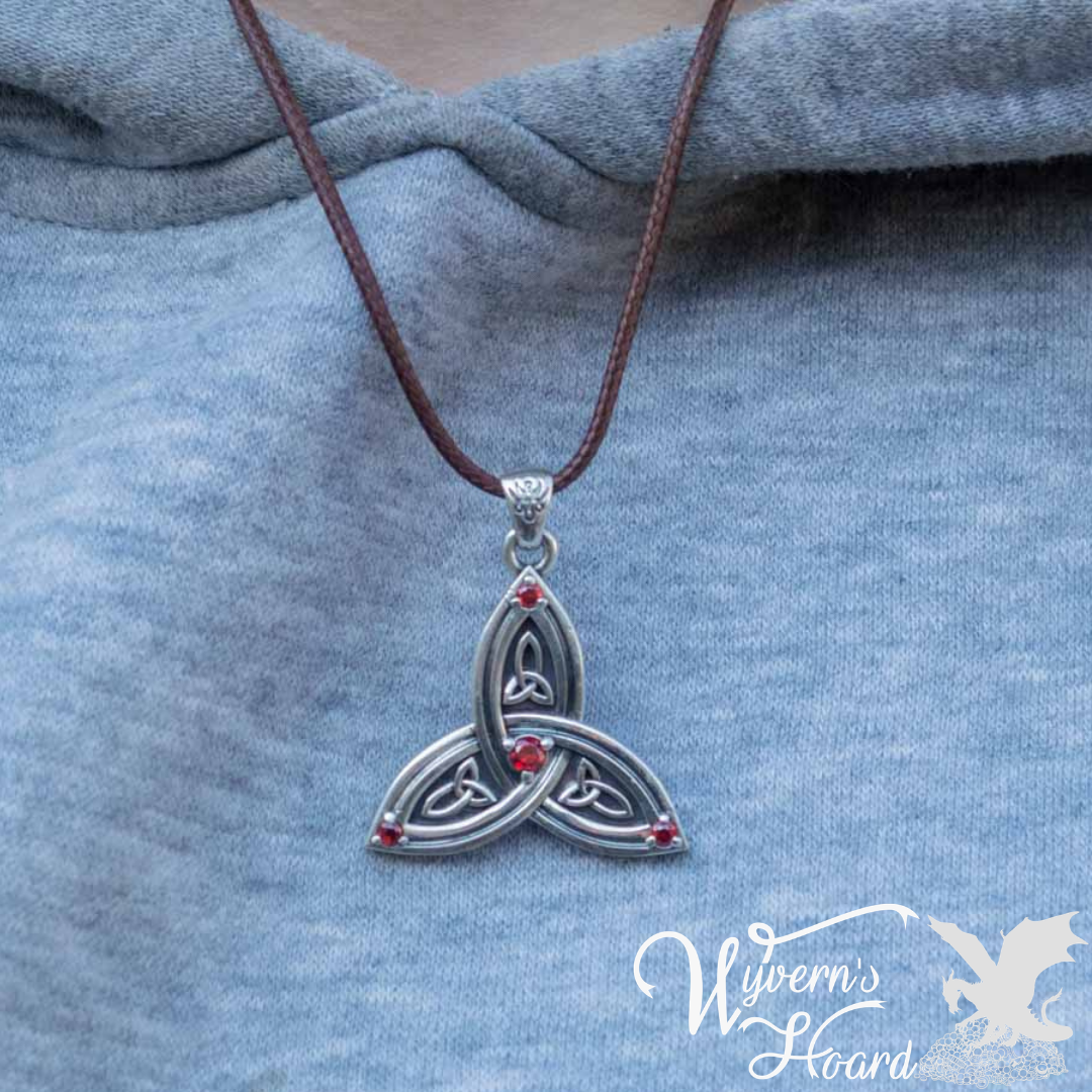 Bejeweled Triquetra Necklace