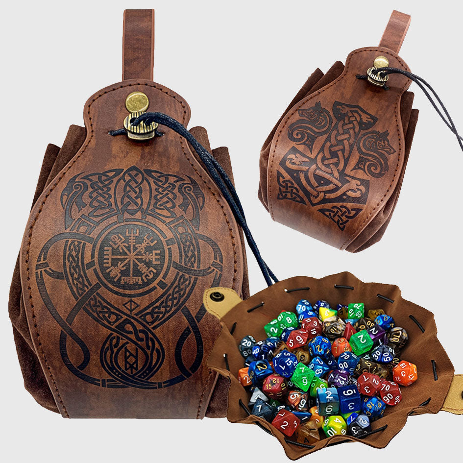 The Guild's Leather Dice Pouch & Tray